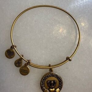 Alex and Ani Gold Claddagh Charm Bracelet